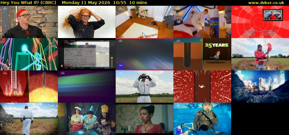 Hey You What If? (CBBC) Monday 11 May 2026 10:55 - 11:05