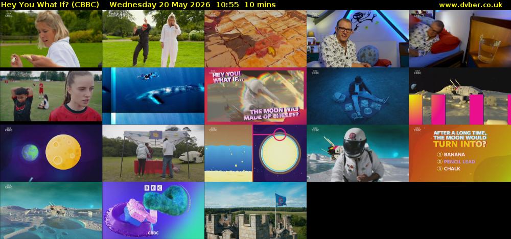Hey You What If? (CBBC) Wednesday 20 May 2026 10:55 - 11:05