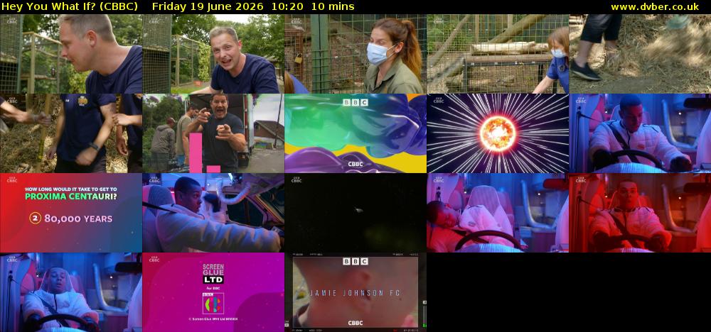 Hey You What If? (CBBC) Friday 19 June 2026 10:20 - 10:30