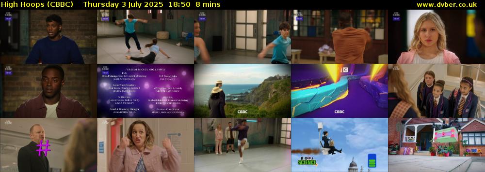 High Hoops (CBBC) Thursday 3 July 2025 18:50 - 18:58