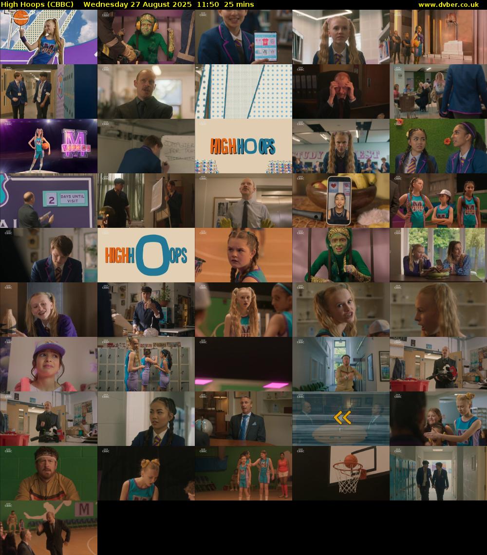 High Hoops (CBBC) Wednesday 27 August 2025 11:50 - 12:15