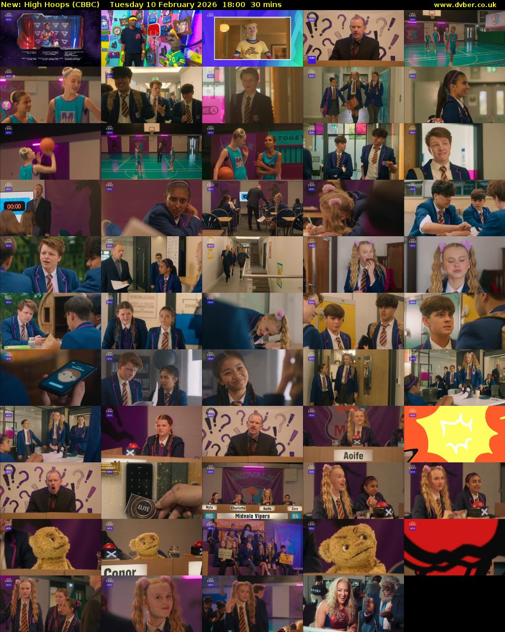 High Hoops (CBBC) Tuesday 10 February 2026 18:00 - 18:30