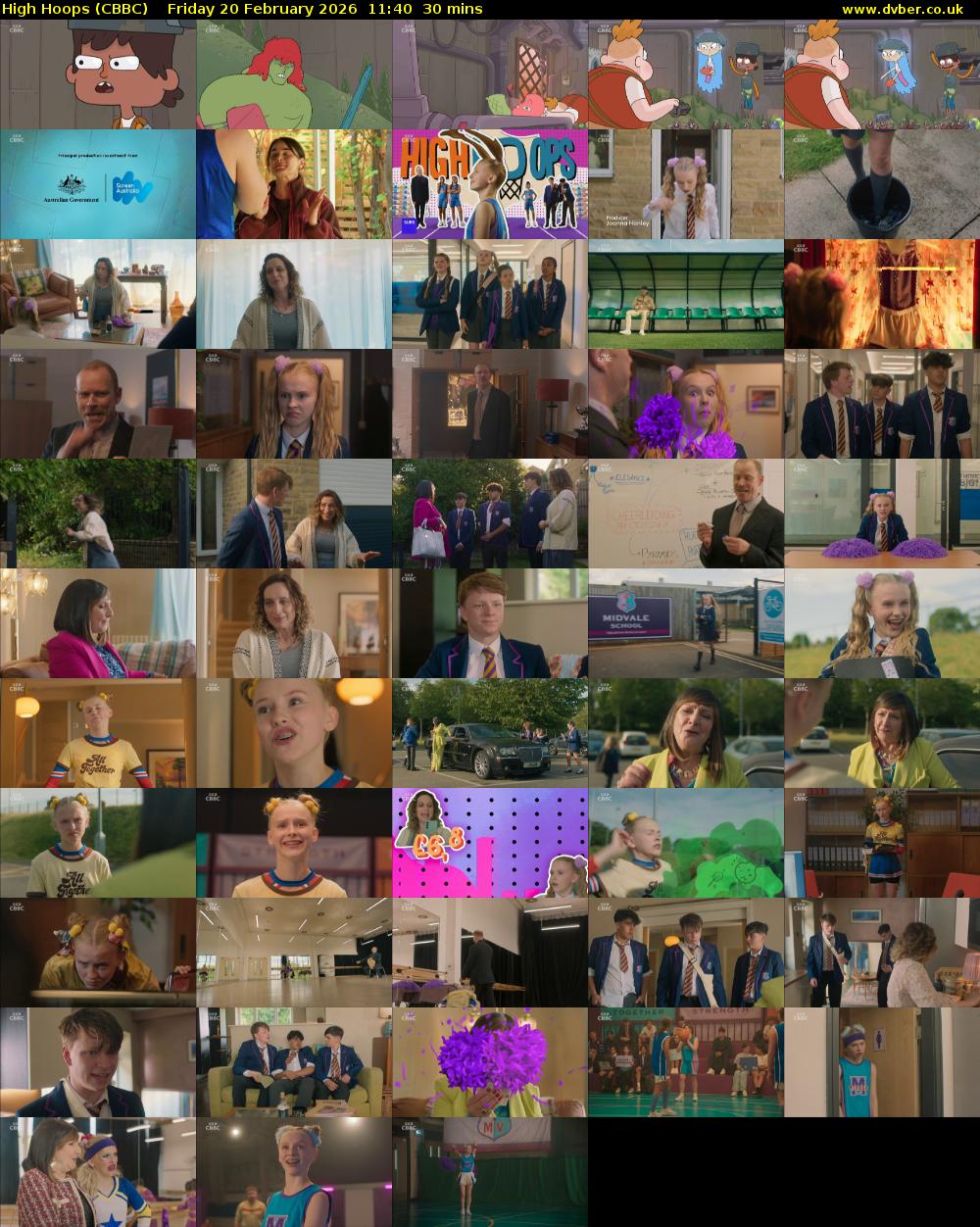 High Hoops (CBBC) Friday 20 February 2026 11:40 - 12:10