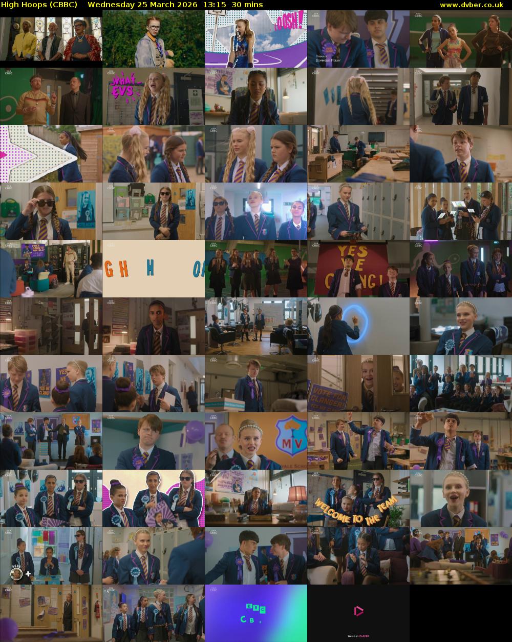 High Hoops (CBBC) Wednesday 25 March 2026 13:15 - 13:45