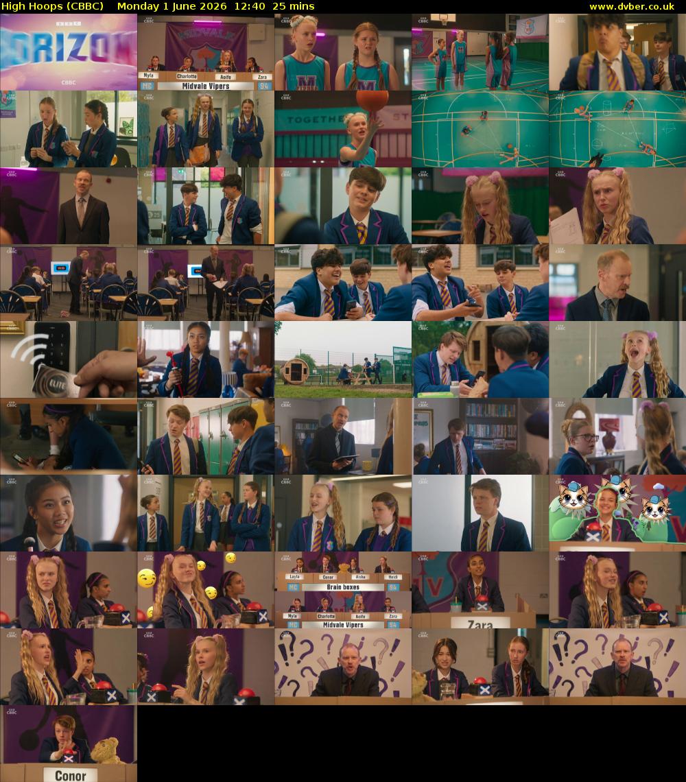 High Hoops (CBBC) Monday 1 June 2026 12:40 - 13:05