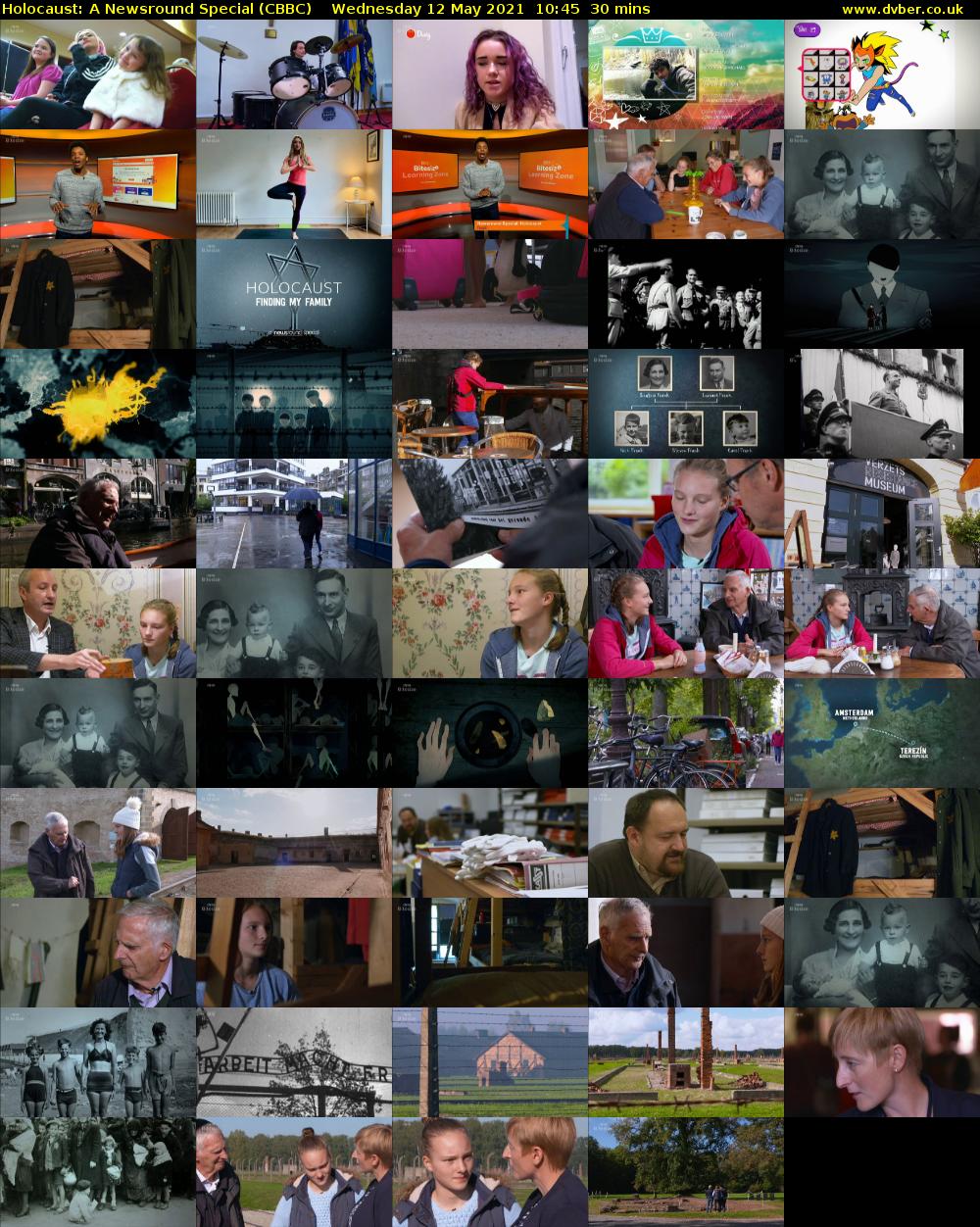Holocaust: A Newsround Special (CBBC) Wednesday 12 May 2021 10:45 - 11:15