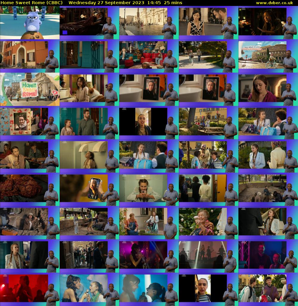 Home Sweet Rome (CBBC) Wednesday 27 September 2023 14:45 - 15:10