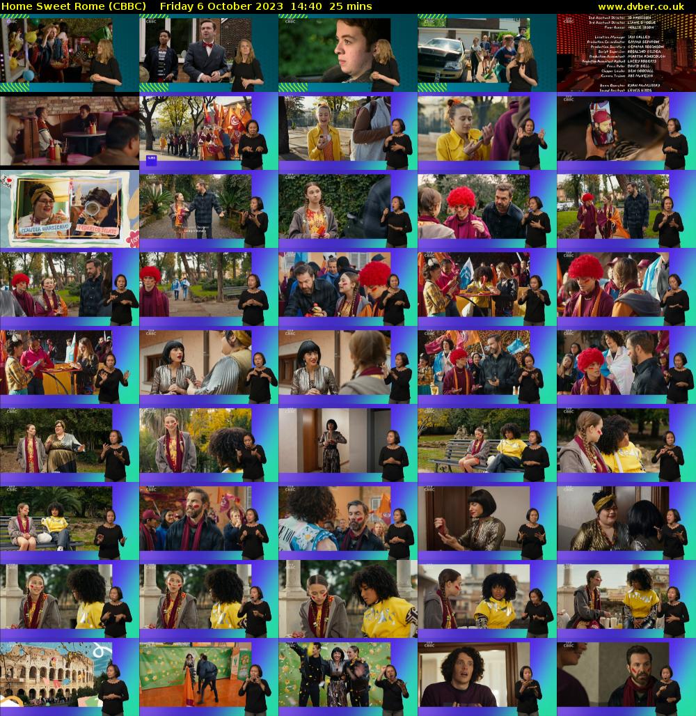 Home Sweet Rome (CBBC) Friday 6 October 2023 14:40 - 15:05