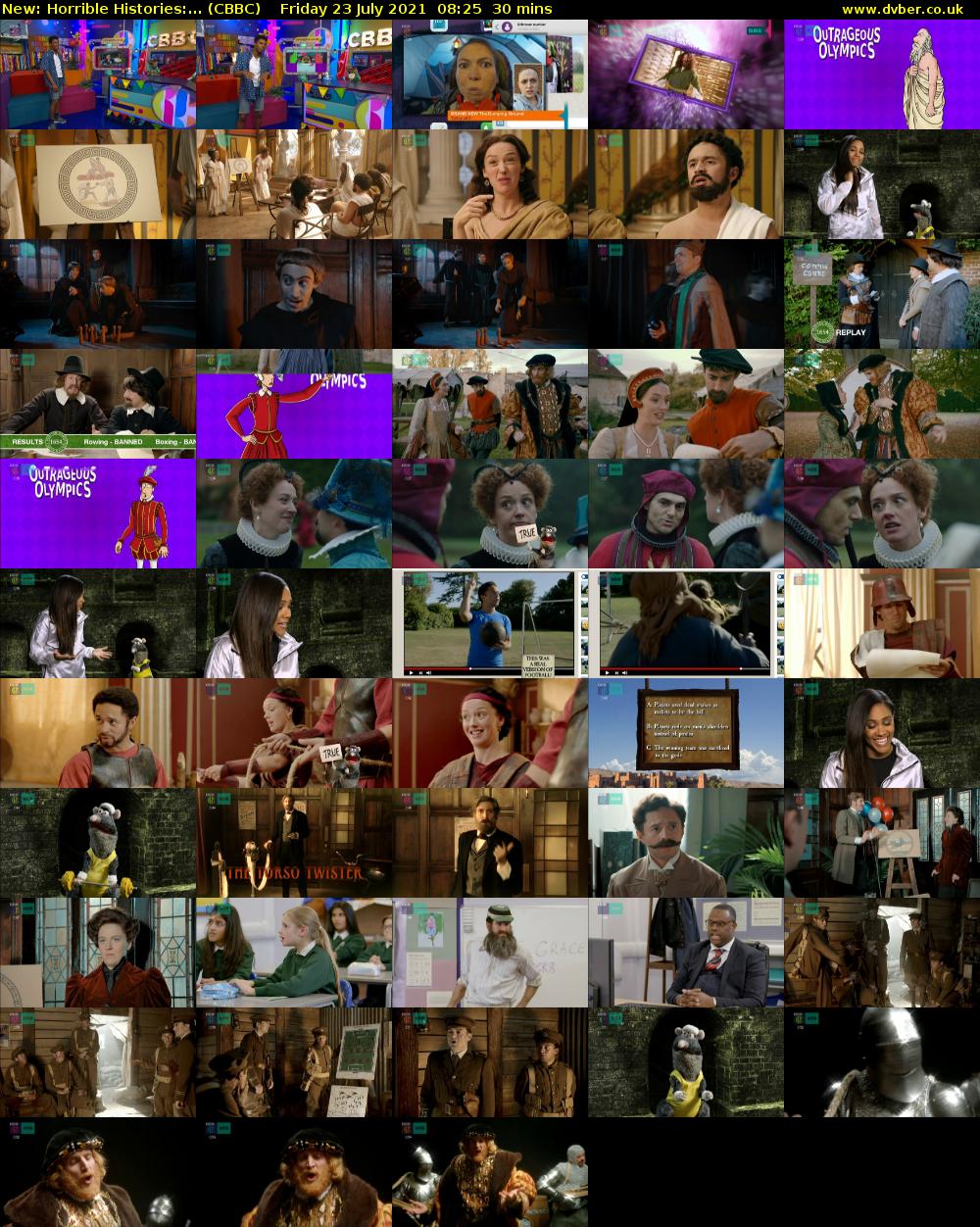 Horrible Histories:... (CBBC) Friday 23 July 2021 08:25 - 08:55