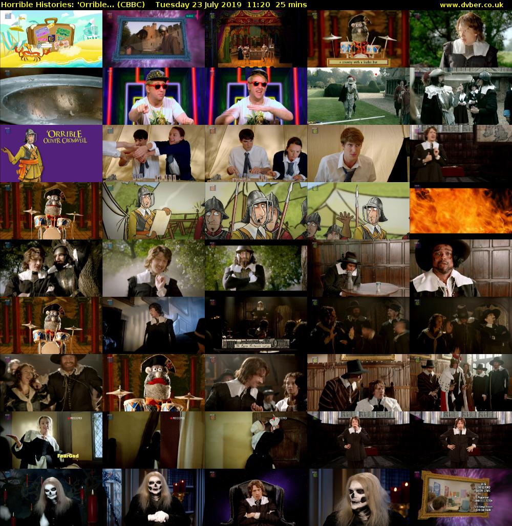 Horrible Histories: 'Orrible... (CBBC) Tuesday 23 July 2019 11:20 - 11:45