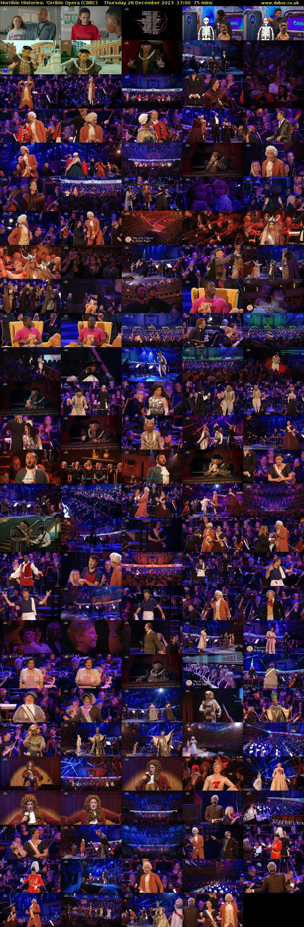 Horrible Histories: 'Orrible Opera (CBBC) Thursday 28 December 2023 17:00 - 18:15