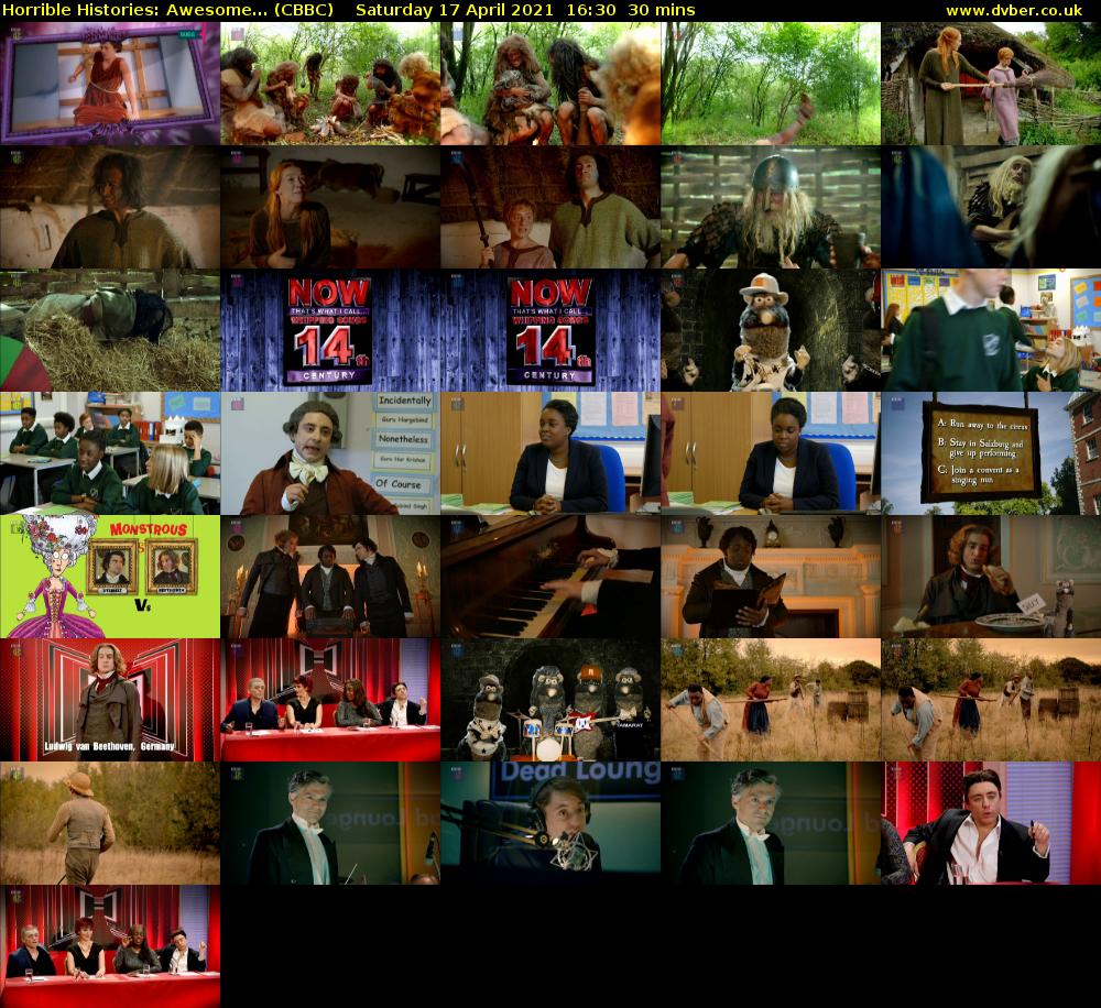 Horrible Histories: Awesome... (CBBC) Saturday 17 April 2021 16:30 - 17:00