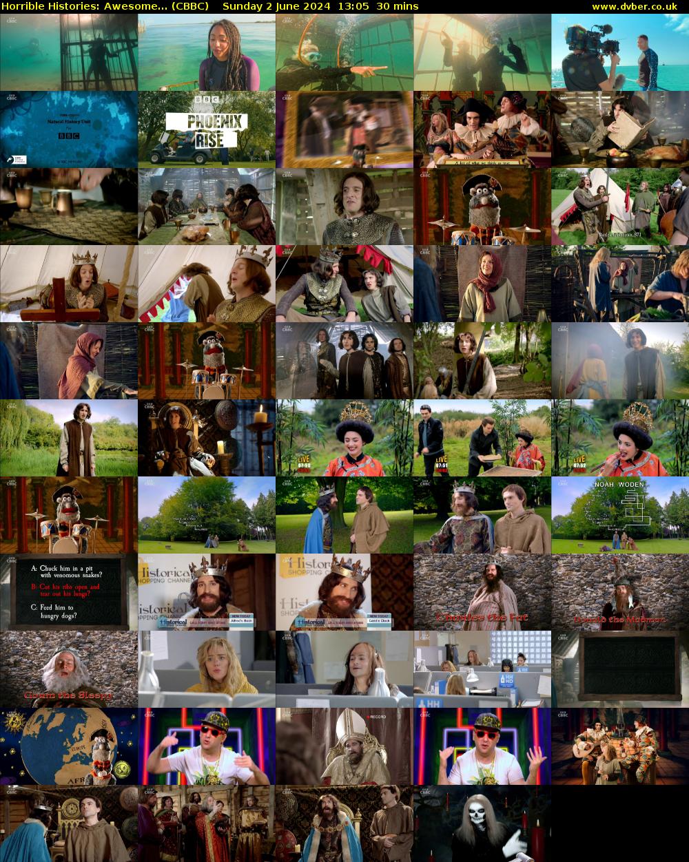 Horrible Histories: Awesome... (CBBC) Sunday 2 June 2024 13:05 - 13:35