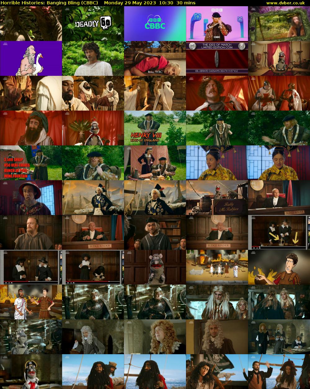 Horrible Histories: Banging Bling (CBBC) Monday 29 May 2023 10:30 - 11:00