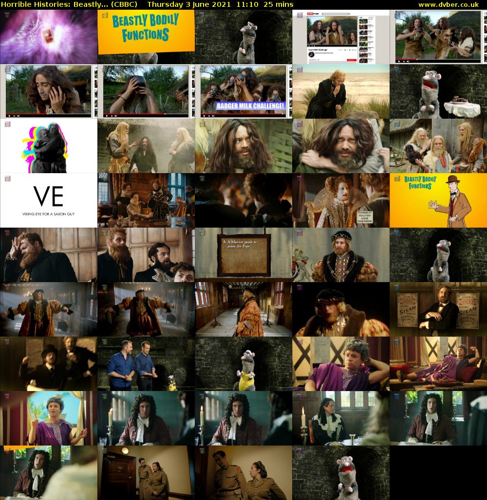 Horrible Histories: Beastly... (CBBC) Thursday 3 June 2021 11:10 - 11:35