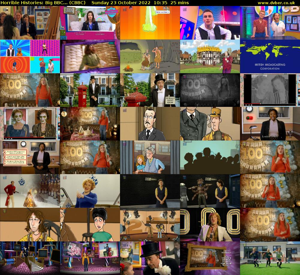 Horrible Histories: Big BBC... (CBBC) Sunday 23 October 2022 10:35 - 11:00