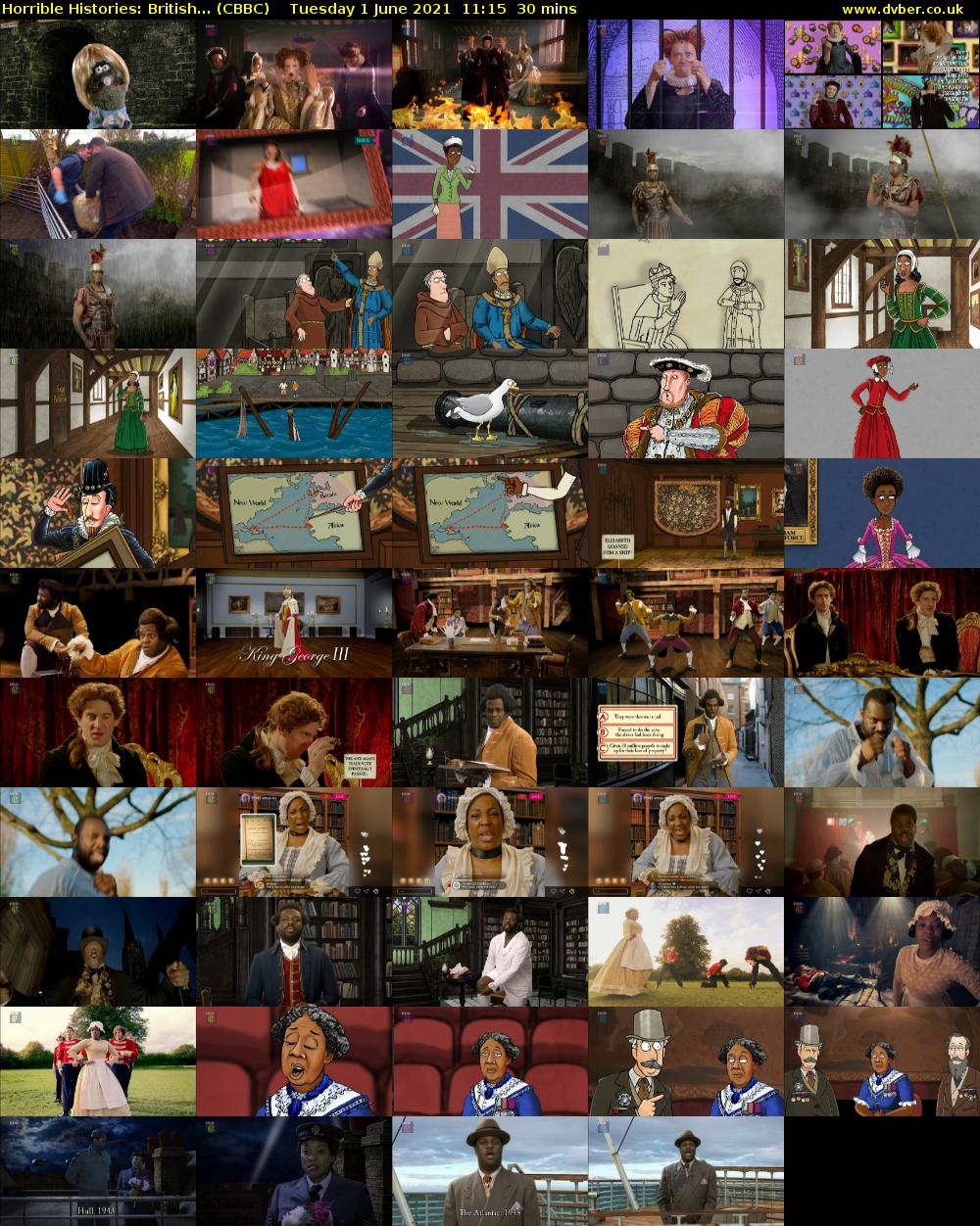 Horrible Histories: British... (CBBC) Tuesday 1 June 2021 11:15 - 11:45