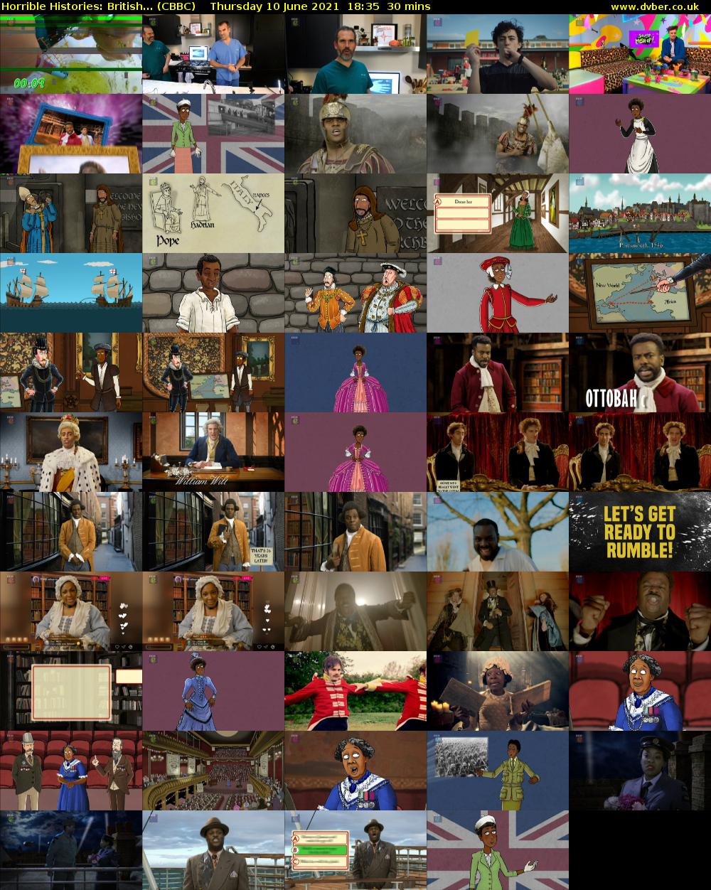 Horrible Histories: British... (CBBC) Thursday 10 June 2021 18:35 - 19:05