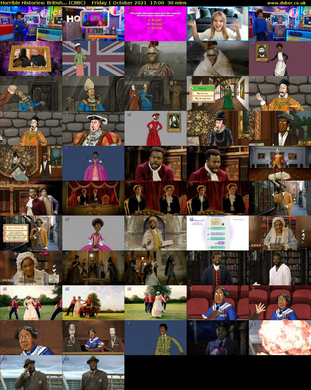 Horrible Histories: British... (CBBC) Friday 1 October 2021 17:00 - 17:30