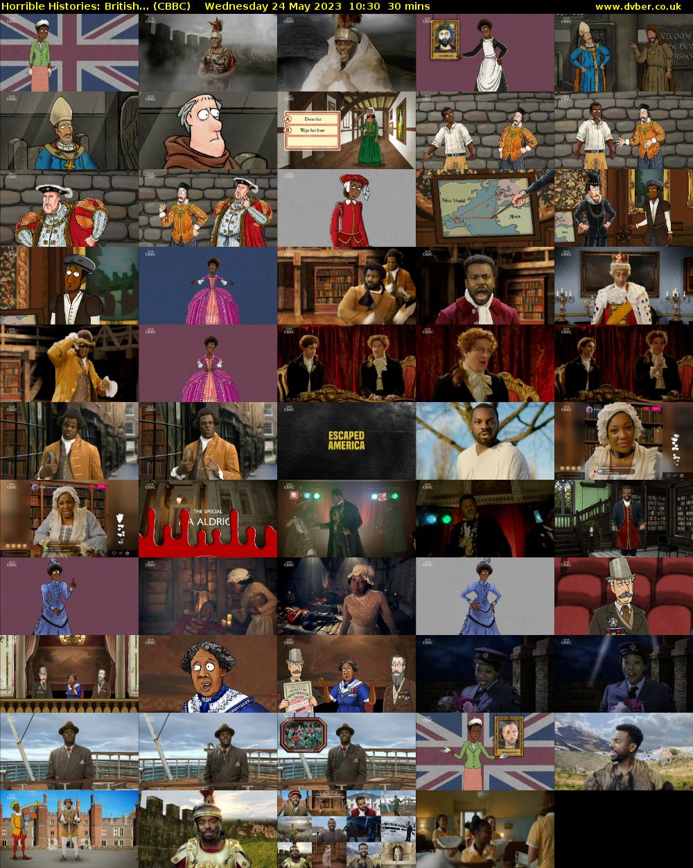 Horrible Histories: British... (CBBC) Wednesday 24 May 2023 10:30 - 11:00