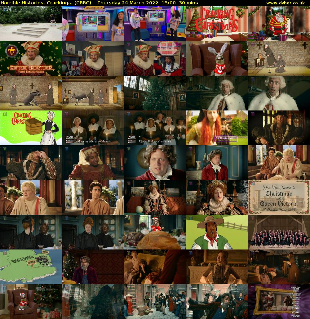 Horrible Histories: Cracking... (CBBC) Thursday 24 March 2022 15:00 - 15:30
