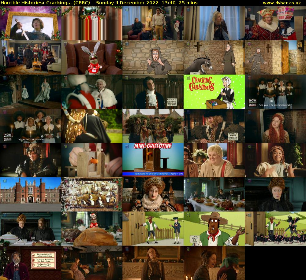Horrible Histories: Cracking... (CBBC) Sunday 4 December 2022 13:40 - 14:05