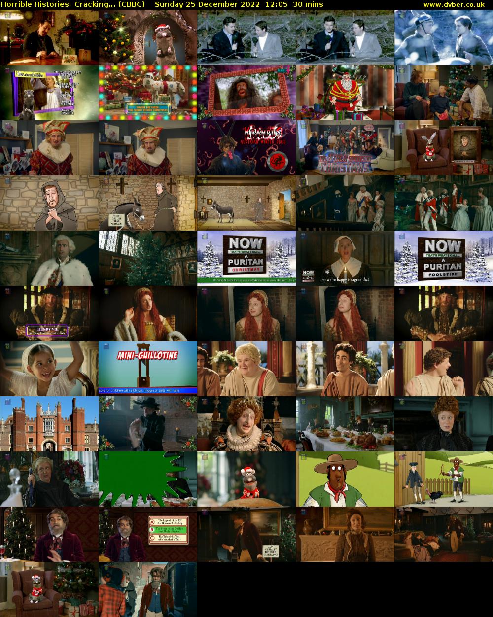 Horrible Histories: Cracking... (CBBC) Sunday 25 December 2022 12:05 - 12:35