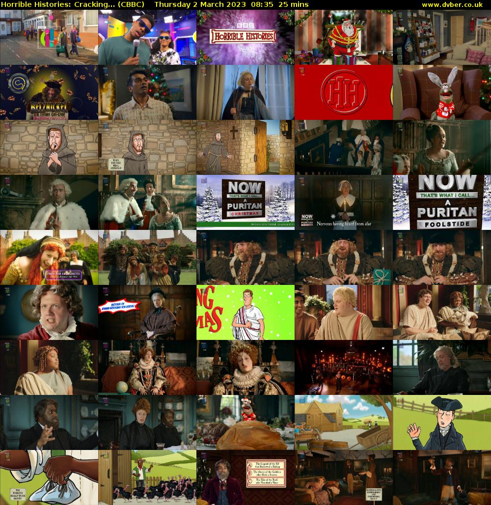 Horrible Histories: Cracking... (CBBC) Thursday 2 March 2023 08:35 - 09:00