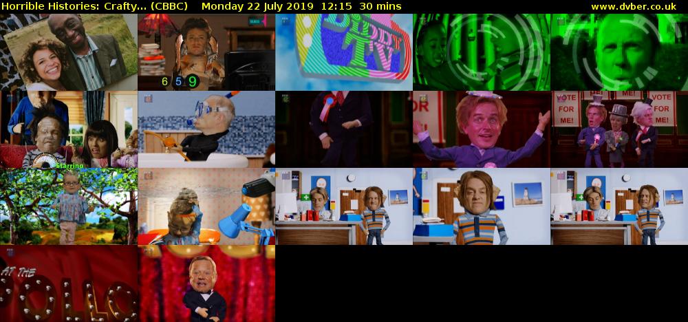 Horrible Histories: Crafty... (CBBC) Monday 22 July 2019 12:15 - 12:45