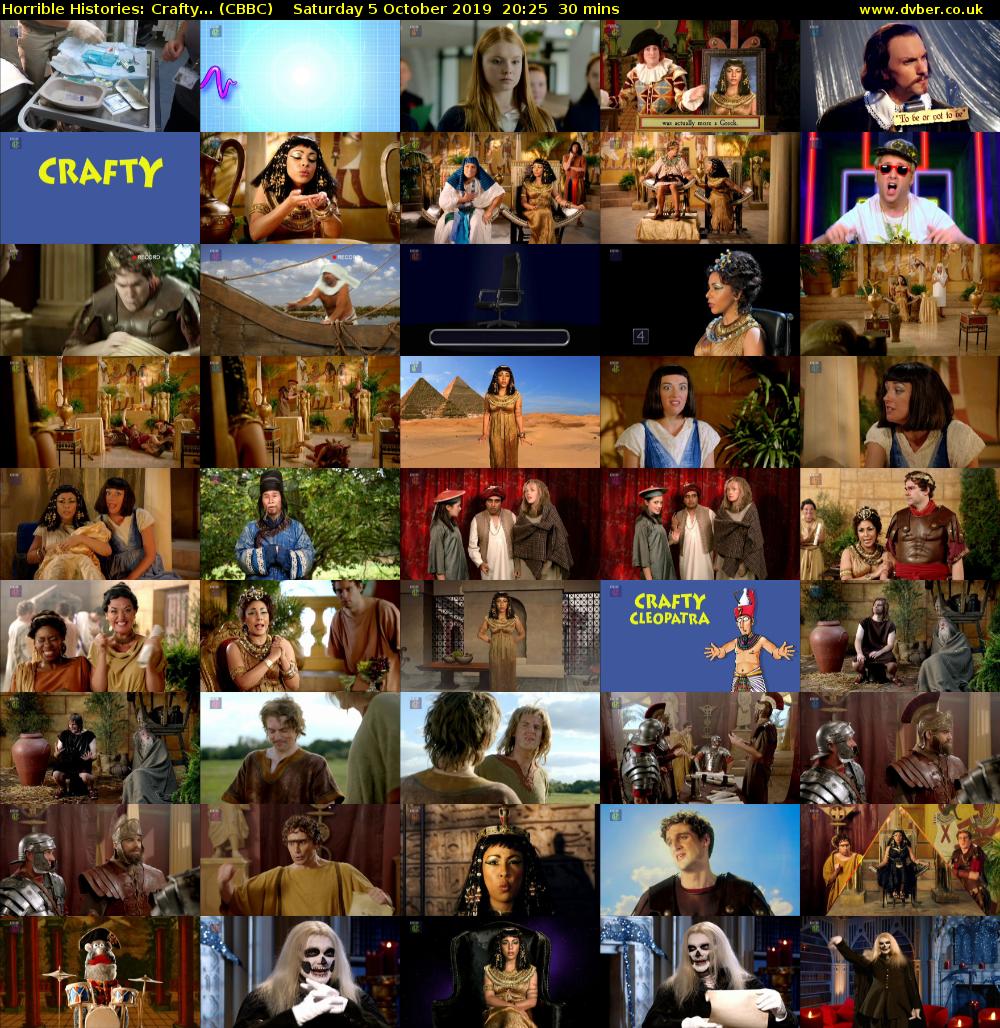 Horrible Histories: Crafty... (CBBC) Saturday 5 October 2019 20:25 - 20:55