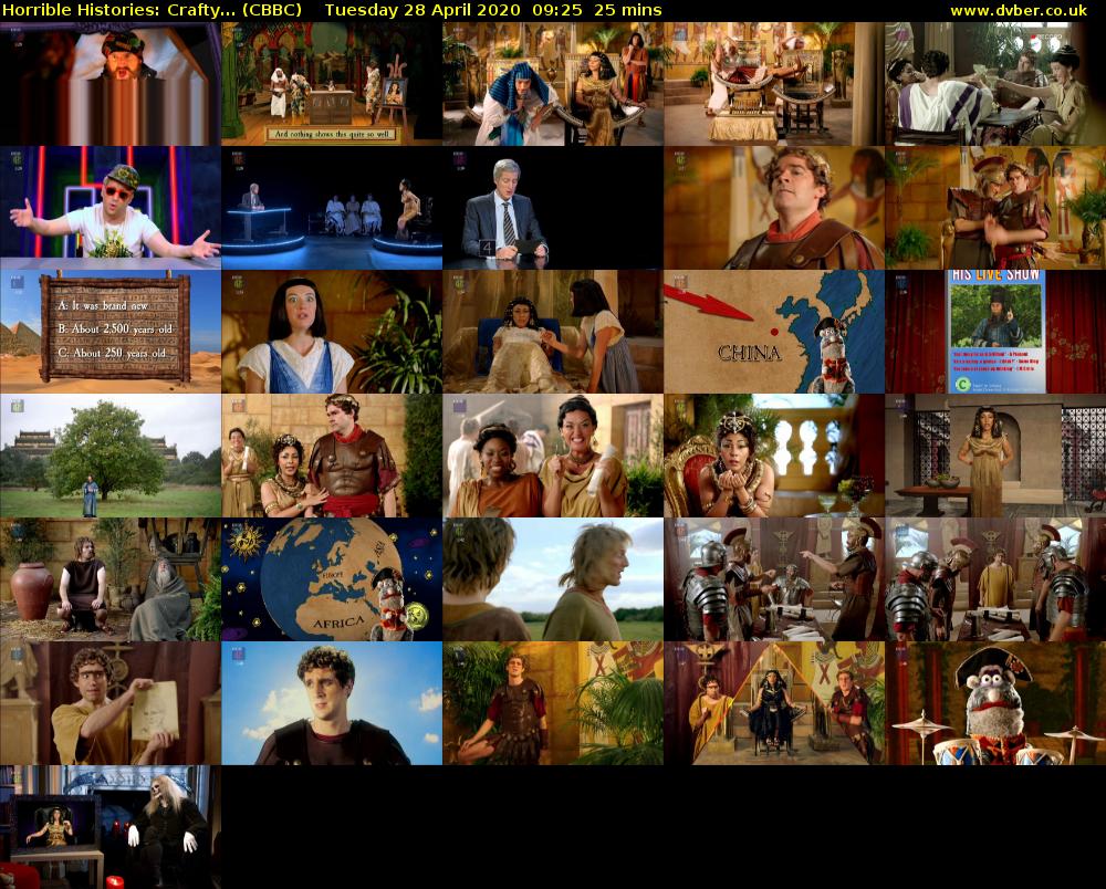 Horrible Histories: Crafty... (CBBC) Tuesday 28 April 2020 09:25 - 09:50
