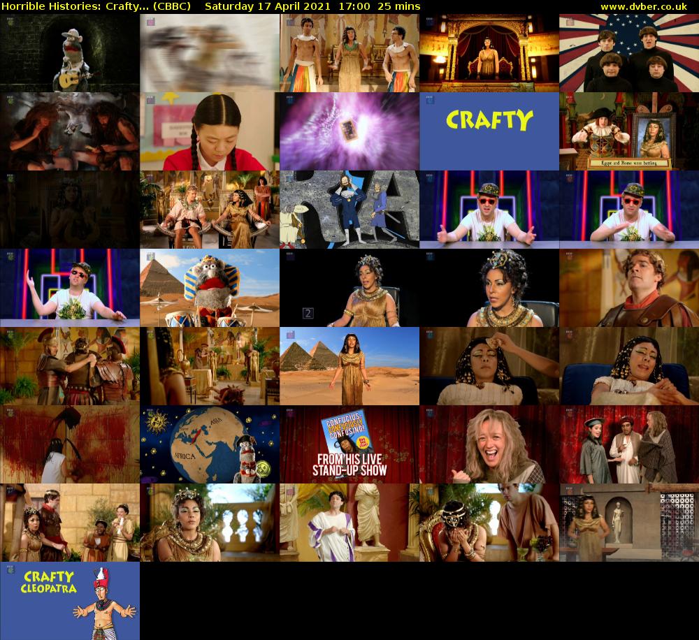 Horrible Histories: Crafty... (CBBC) Saturday 17 April 2021 17:00 - 17:25