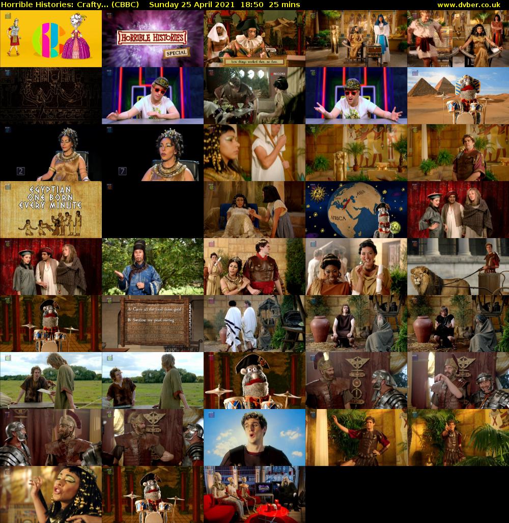 Horrible Histories: Crafty... (CBBC) Sunday 25 April 2021 18:50 - 19:15