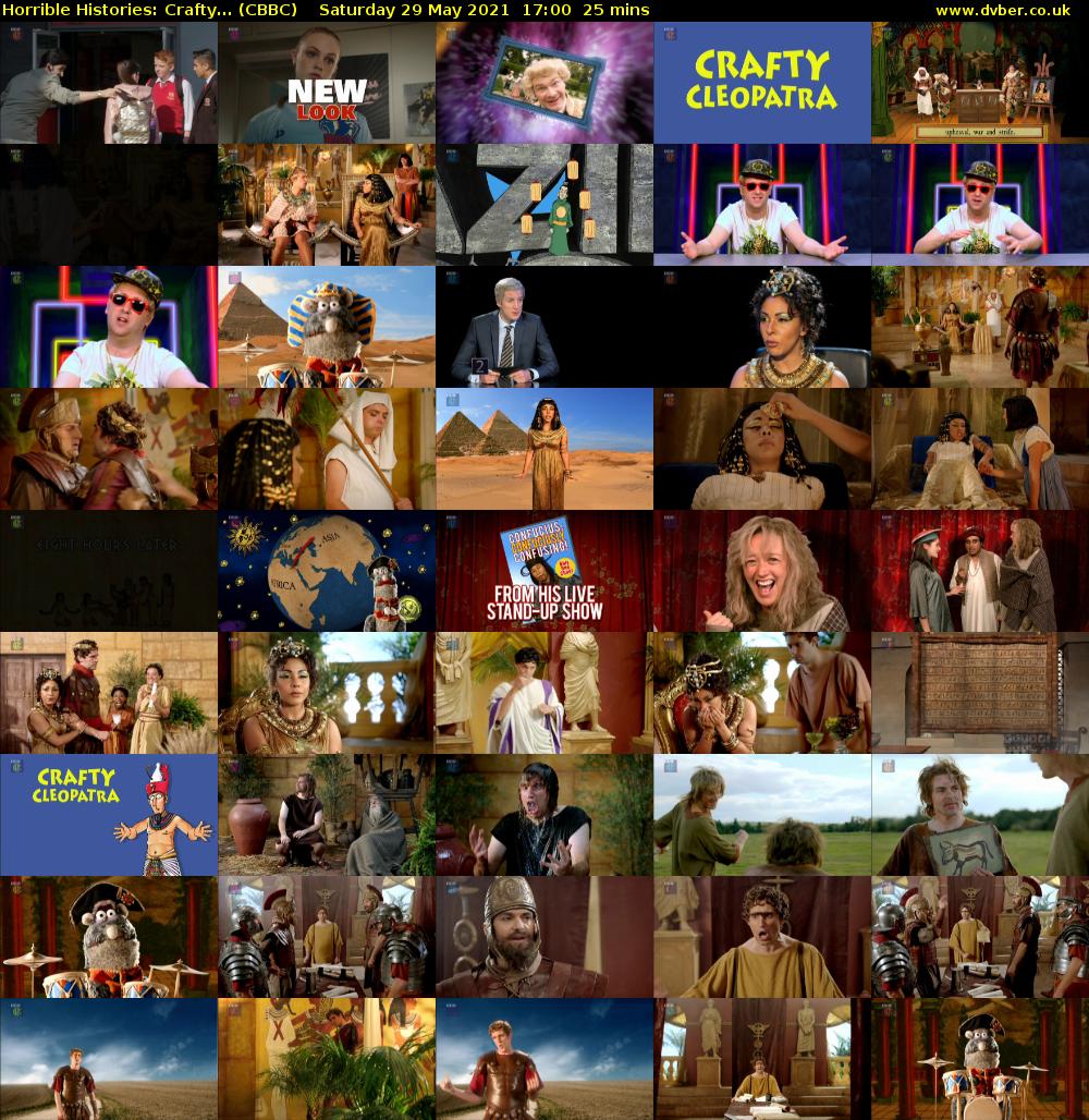 Horrible Histories: Crafty... (CBBC) Saturday 29 May 2021 17:00 - 17:25