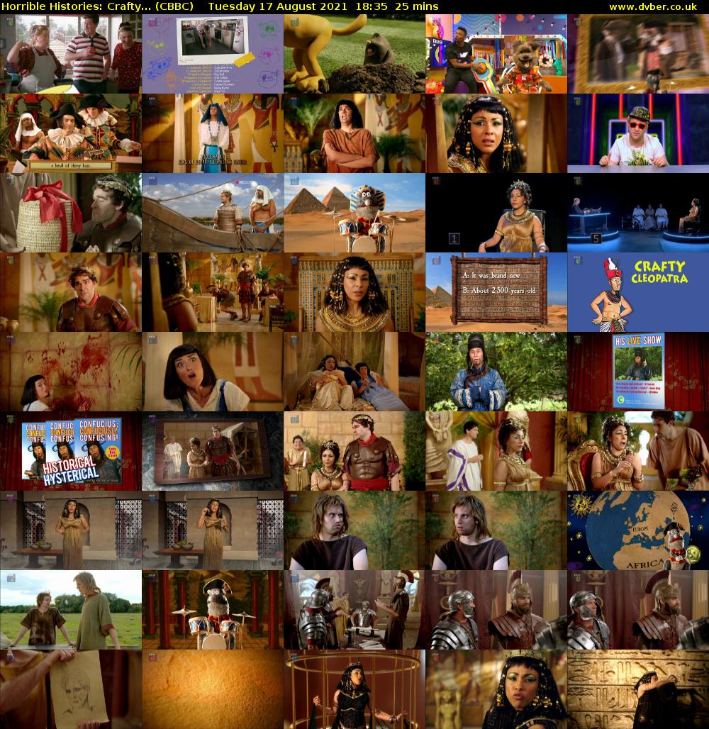 Horrible Histories: Crafty... (CBBC) Tuesday 17 August 2021 18:35 - 19:00