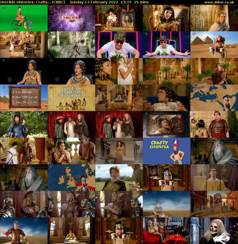 Horrible Histories: Crafty... (CBBC) Sunday 13 February 2022 13:15 - 13:40