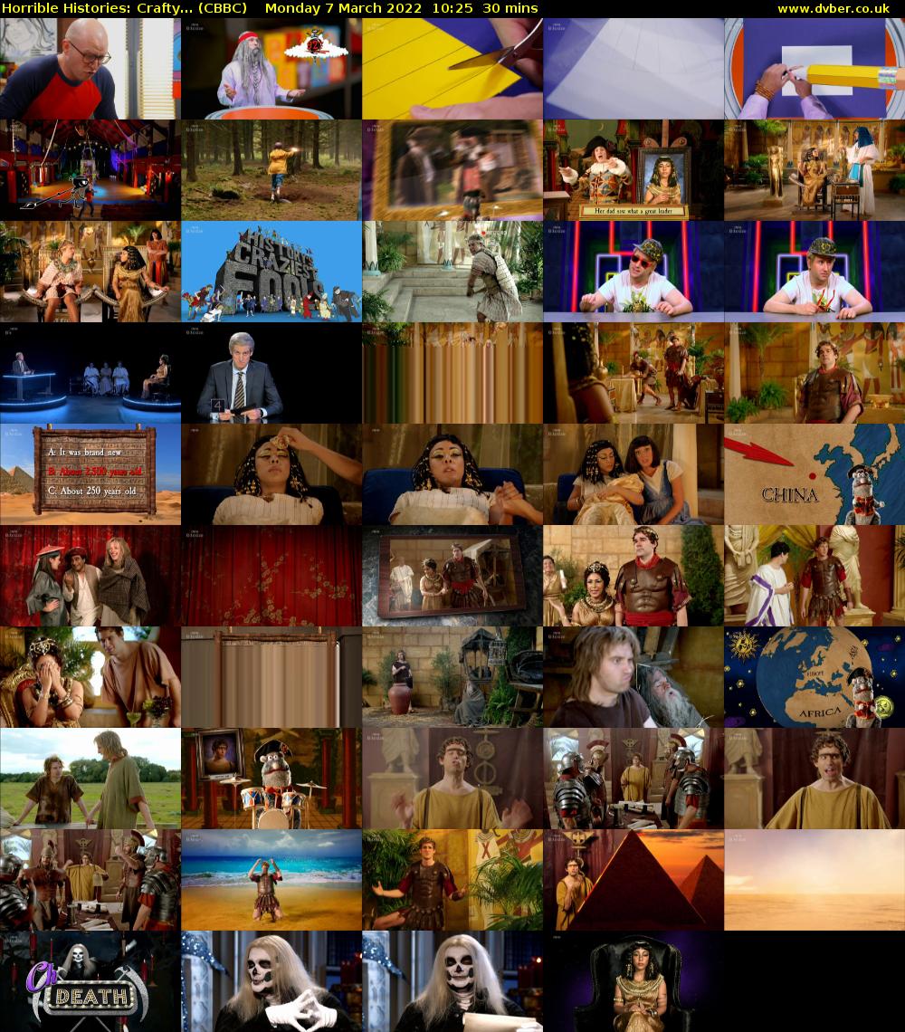 Horrible Histories: Crafty... (CBBC) Monday 7 March 2022 10:25 - 10:55