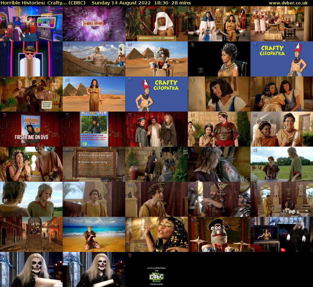 Horrible Histories: Crafty... (CBBC) Sunday 14 August 2022 18:30 - 18:58