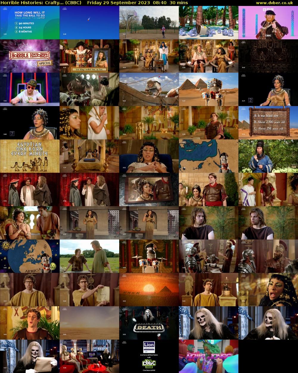 Horrible Histories: Crafty... (CBBC) Friday 29 September 2023 08:40 - 09:10