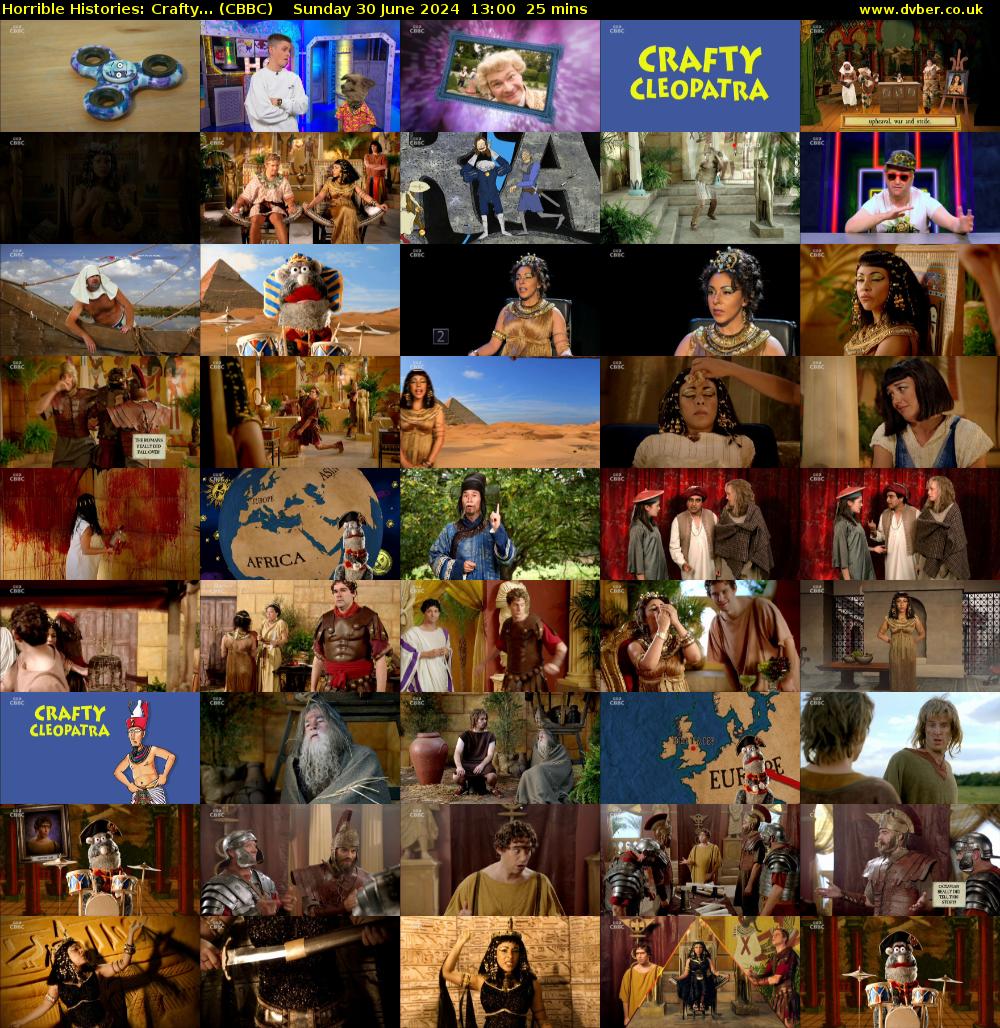 Horrible Histories: Crafty... (CBBC) Sunday 30 June 2024 13:00 - 13:25