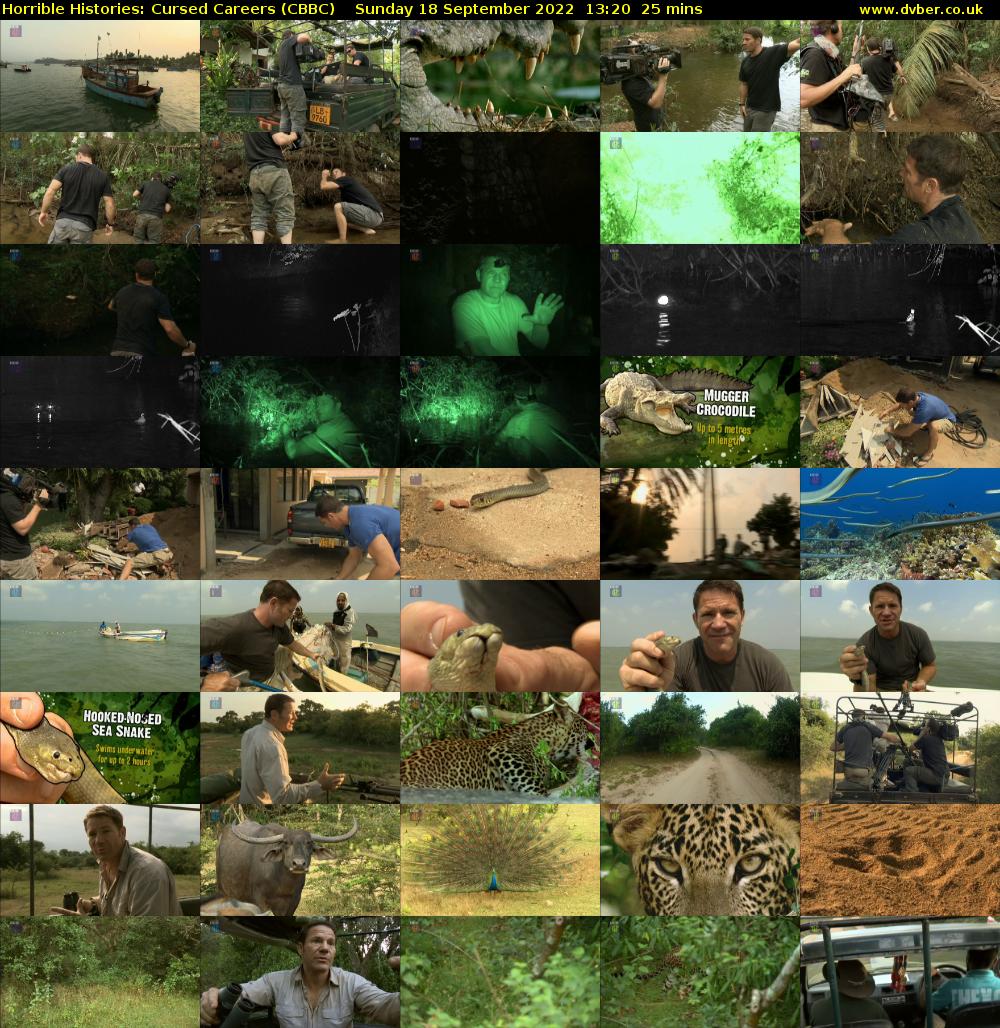 Horrible Histories: Cursed Careers (CBBC) Sunday 18 September 2022 13:20 - 13:45