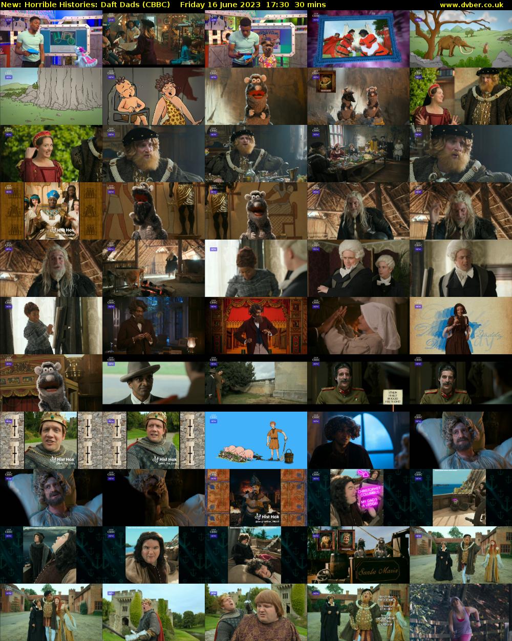 Horrible Histories: Daft Dads (CBBC) Friday 16 June 2023 17:30 - 18:00