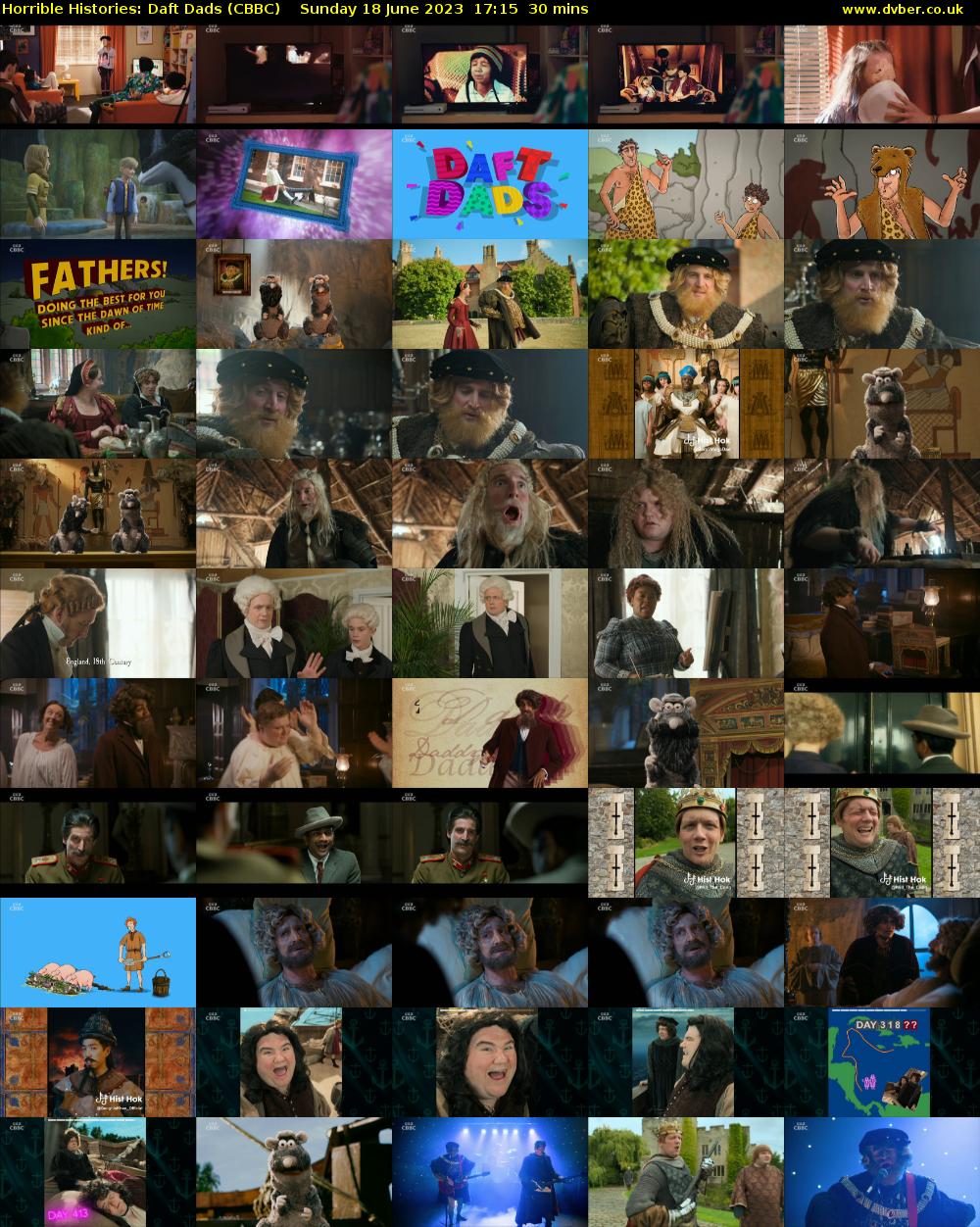 Horrible Histories: Daft Dads (CBBC) Sunday 18 June 2023 17:15 - 17:45