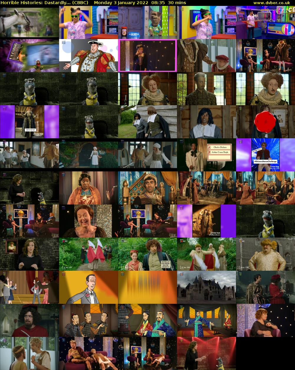 Horrible Histories: Dastardly... (CBBC) Monday 3 January 2022 08:35 - 09:05