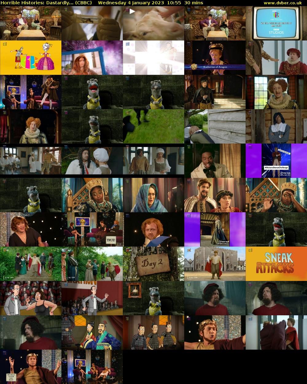 Horrible Histories: Dastardly... (CBBC) Wednesday 4 January 2023 10:55 - 11:25