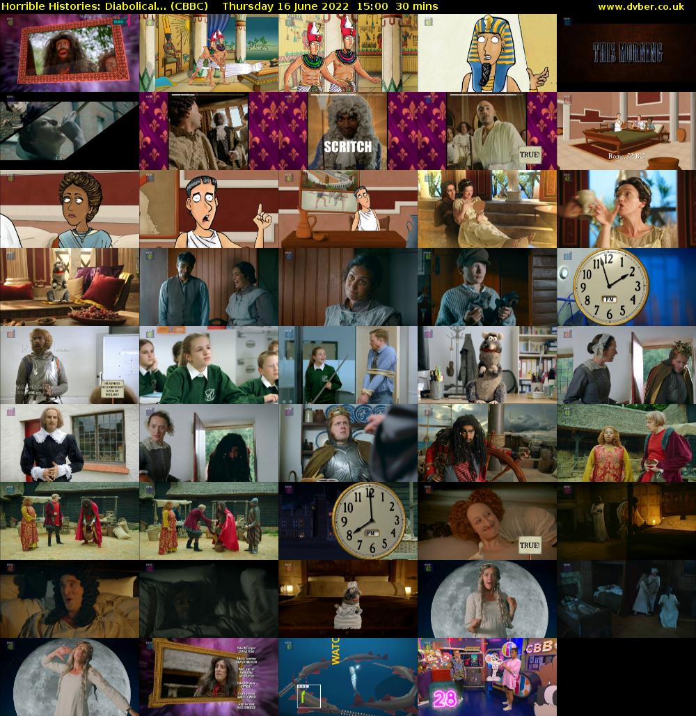 Horrible Histories: Diabolical... (CBBC) Thursday 16 June 2022 15:00 - 15:30
