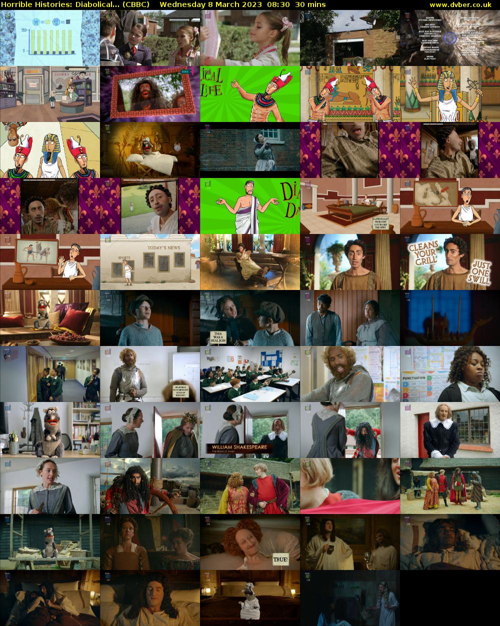 Horrible Histories: Diabolical... (CBBC) Wednesday 8 March 2023 08:30 - 09:00