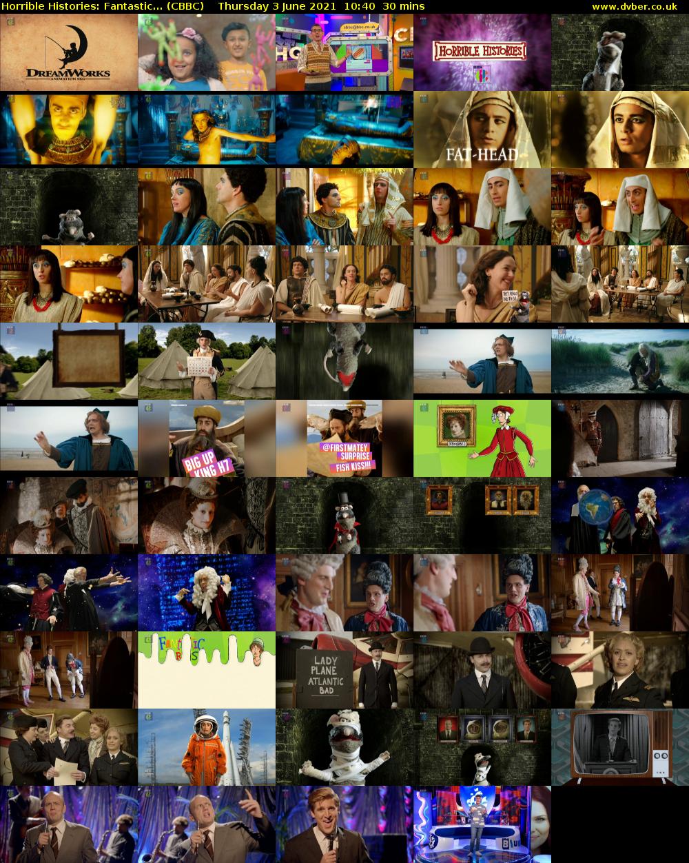 Horrible Histories: Fantastic... (CBBC) Thursday 3 June 2021 10:40 - 11:10