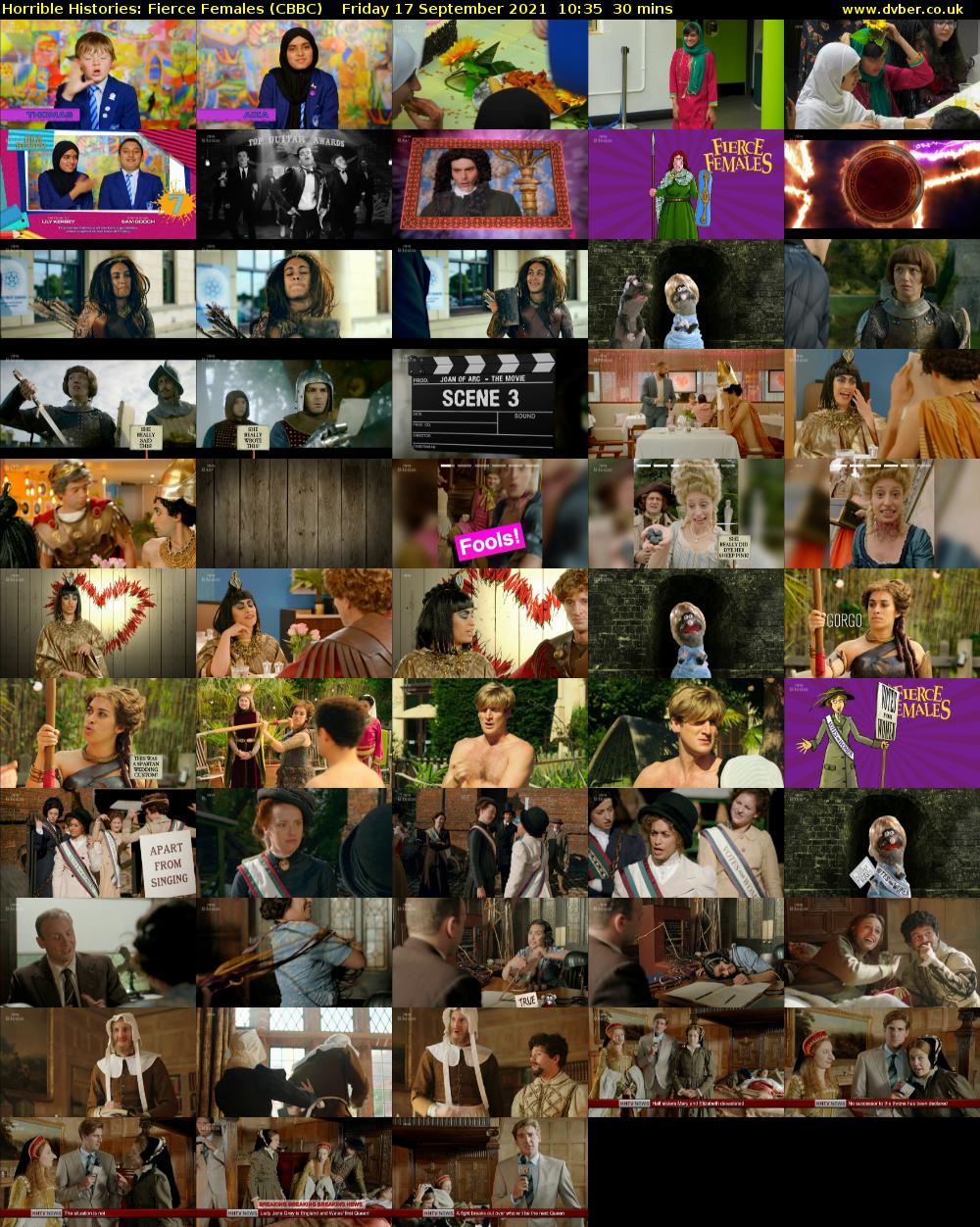 Horrible Histories: Fierce Females (CBBC) Friday 17 September 2021 10:35 - 11:05