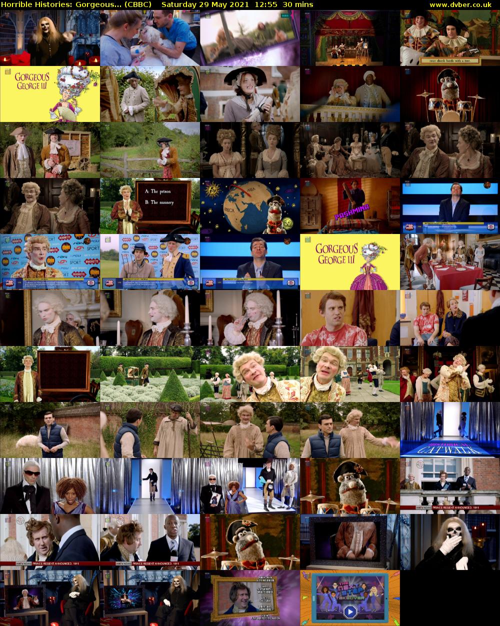 Horrible Histories: Gorgeous... (CBBC) Saturday 29 May 2021 12:55 - 13:25